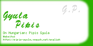 gyula pipis business card